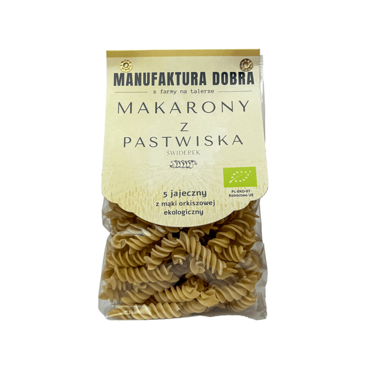 EKO Makarony z Pastwiska – Świderek ORKISZOWY 5-jajeczny – 250 g
